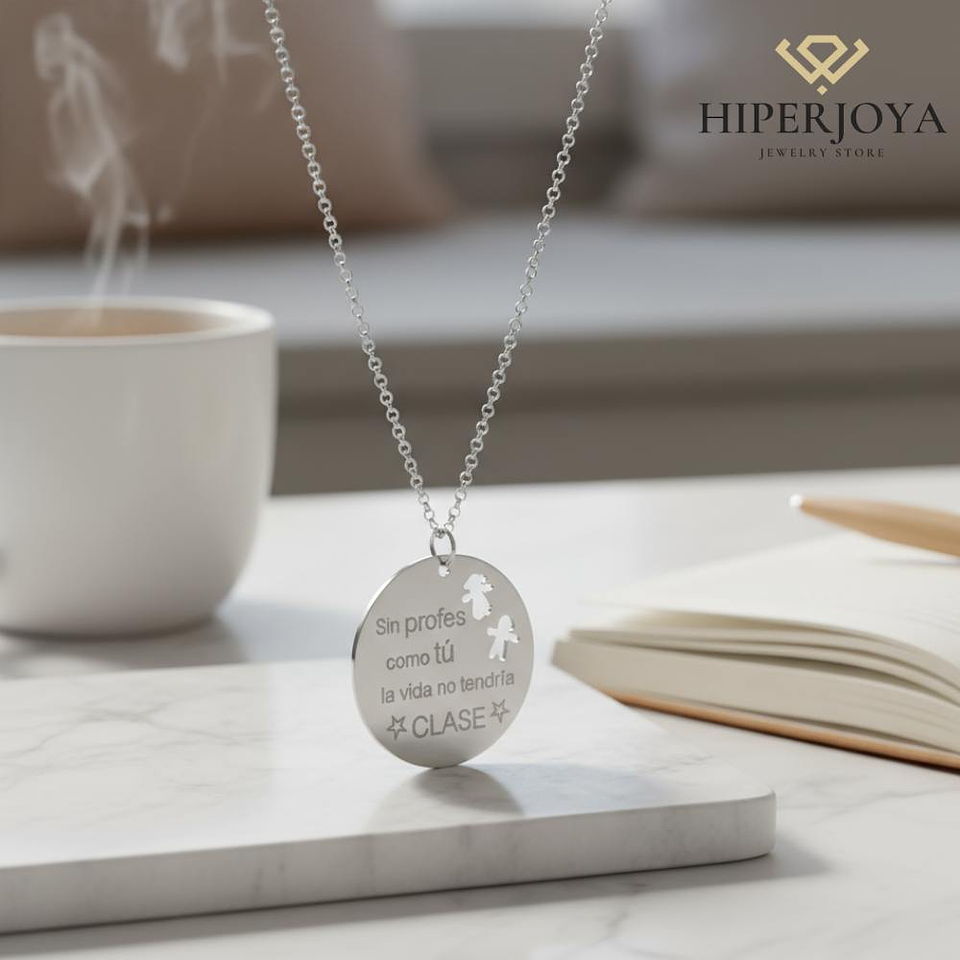 Gargantilla personalizada para la profe plata 3