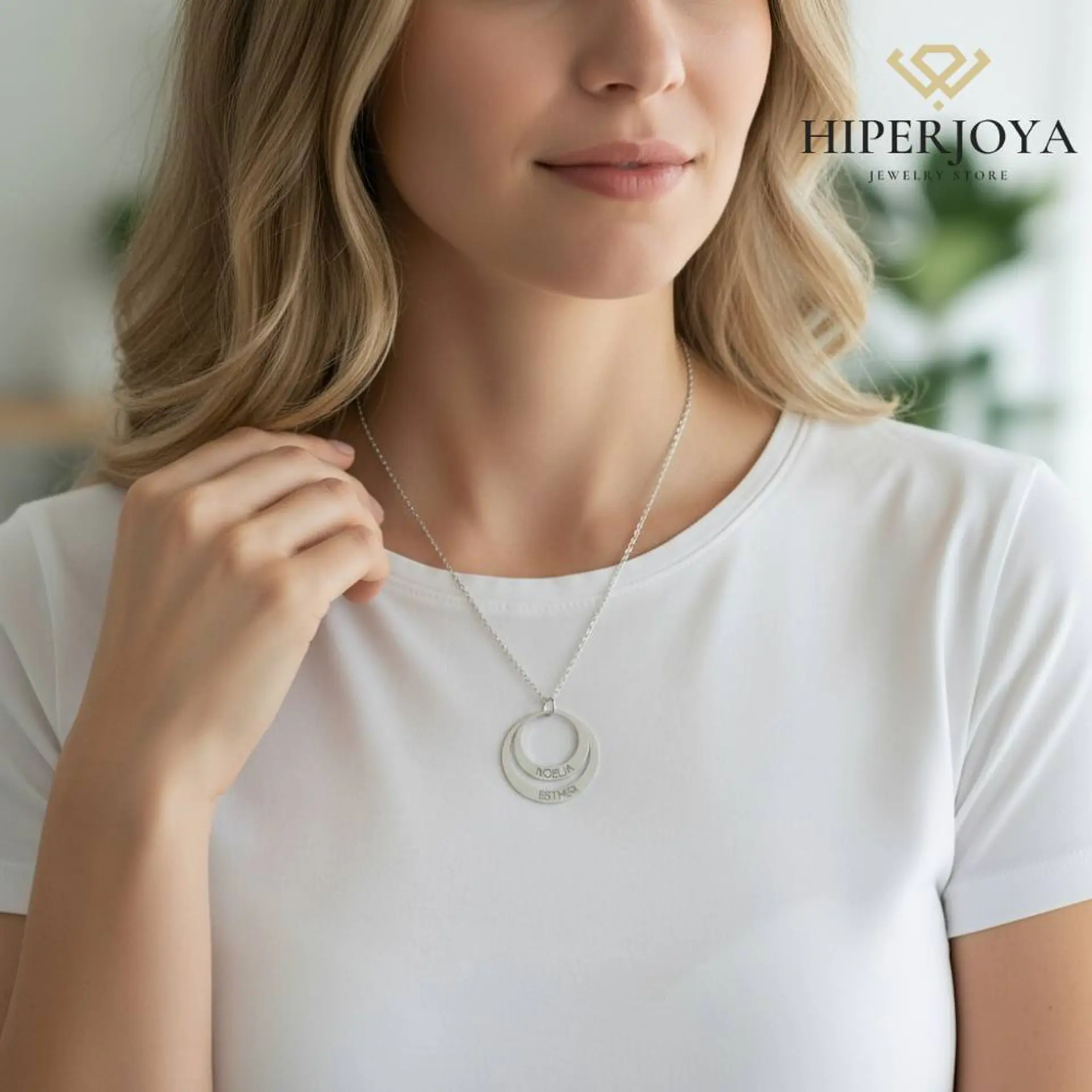 Gargantilla personalizada nombres plata 6