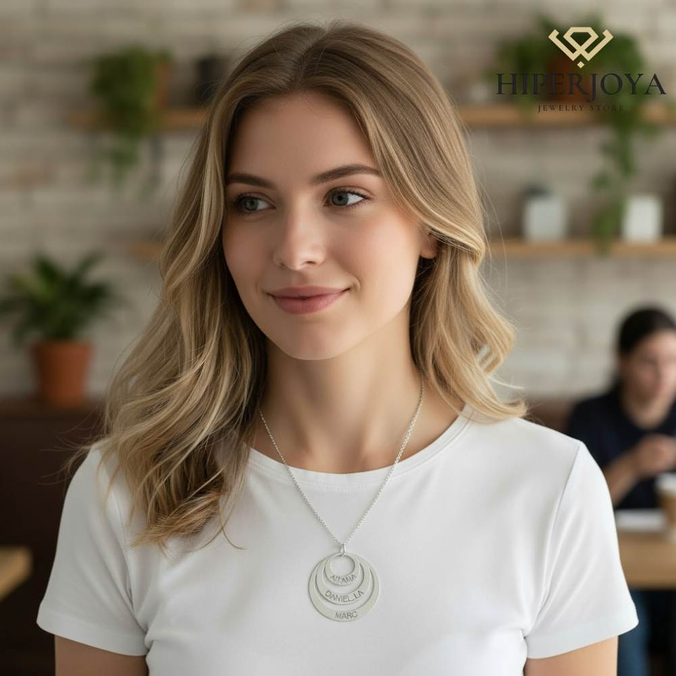 Gargantilla personalizada con nombres plata 3