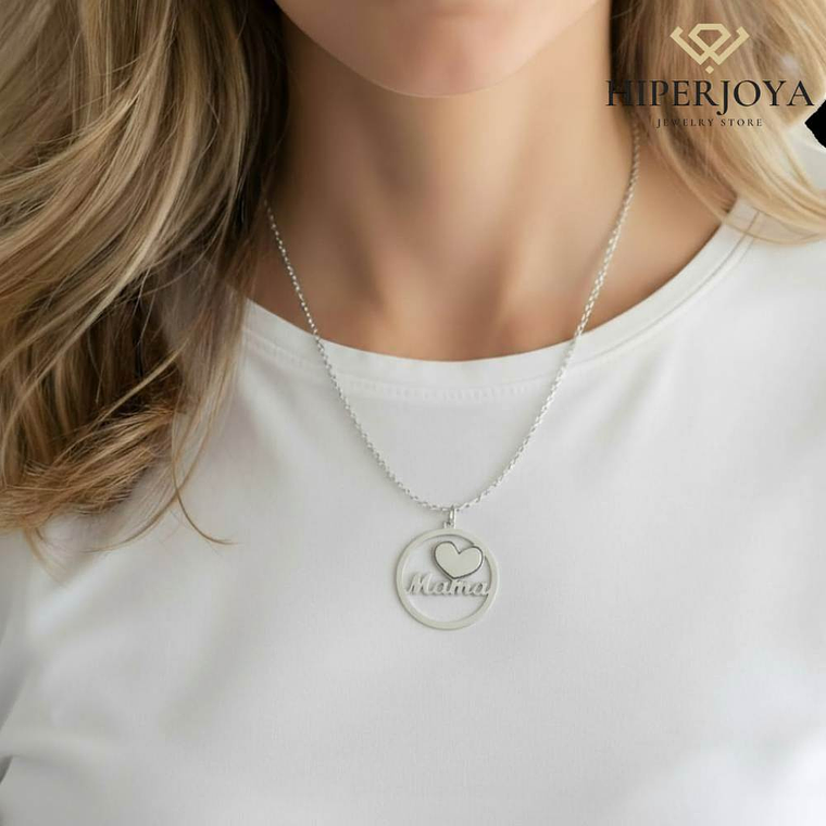 Gargantilla para mamá plata  2