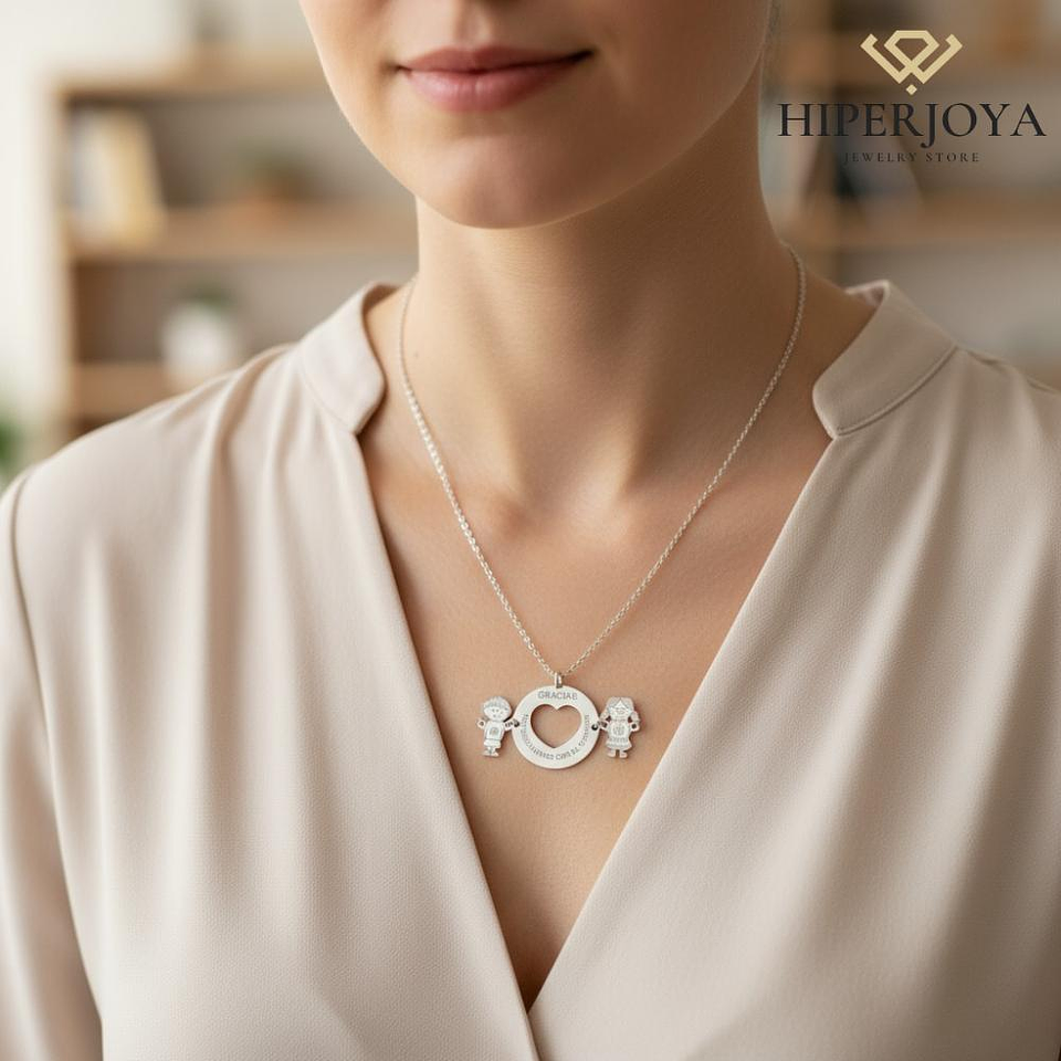 Gargantilla personalizada leyenda para la maestra plata 3