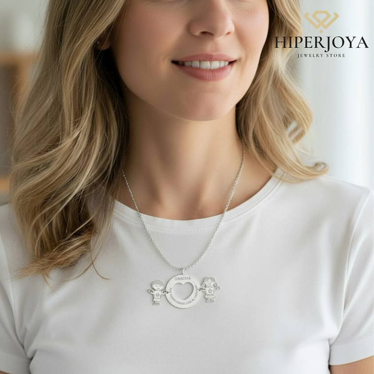 Gargantilla personalizada leyenda para la maestra plata 2