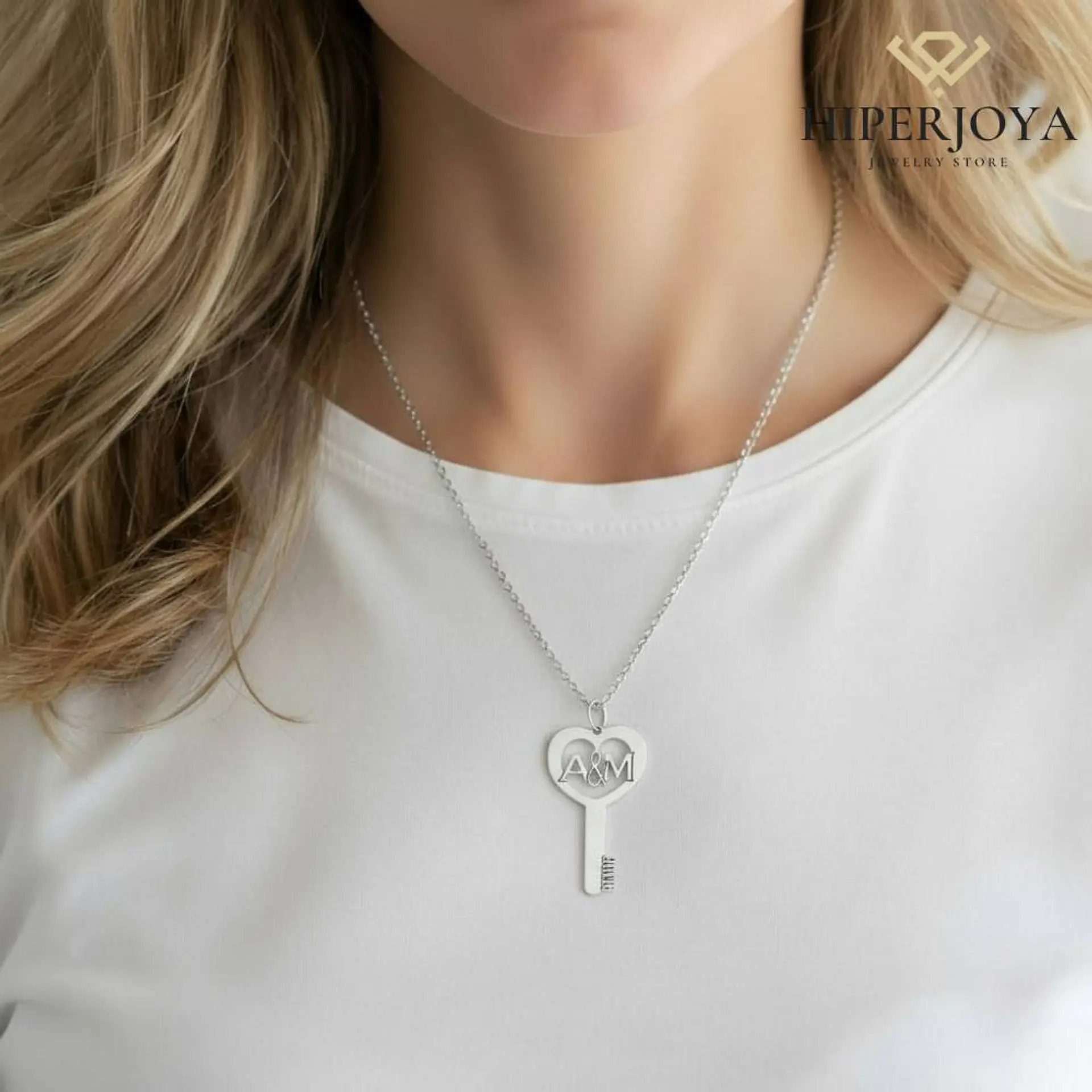 Gargantilla personalizada de amor plata 4