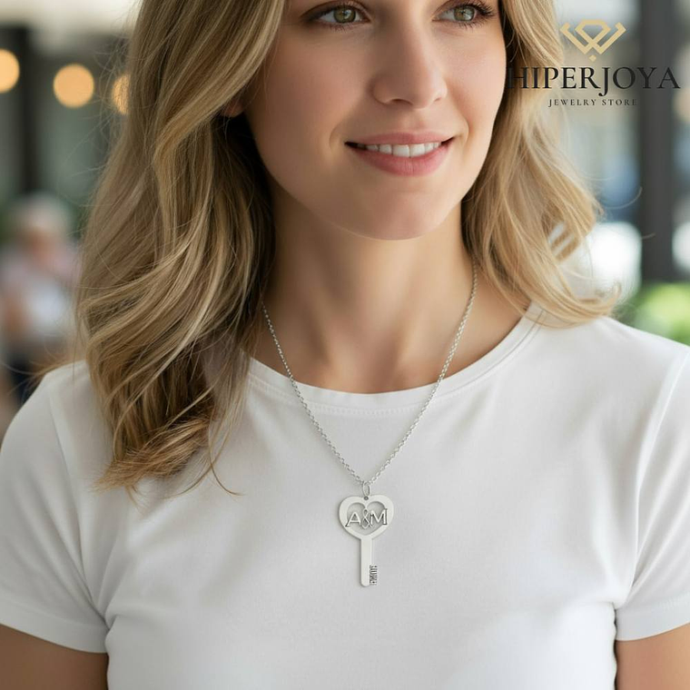 Gargantilla personalizada de amor plata 3