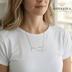 Gargantilla personalizada infinito con nombres 