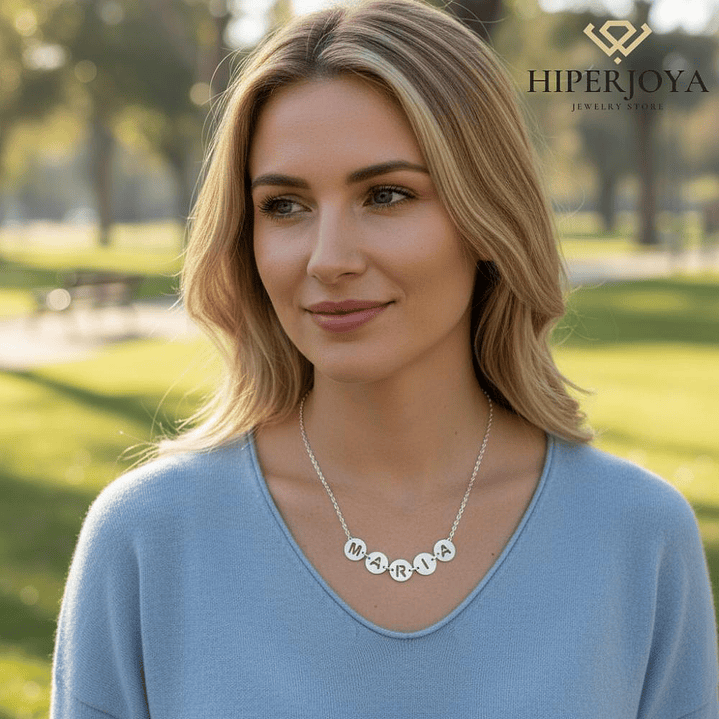 Gargantilla personalizada de nombre plata 2