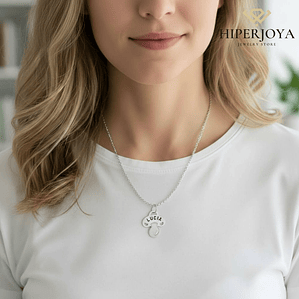 Gargantilla personalizada chupete de bebé plata