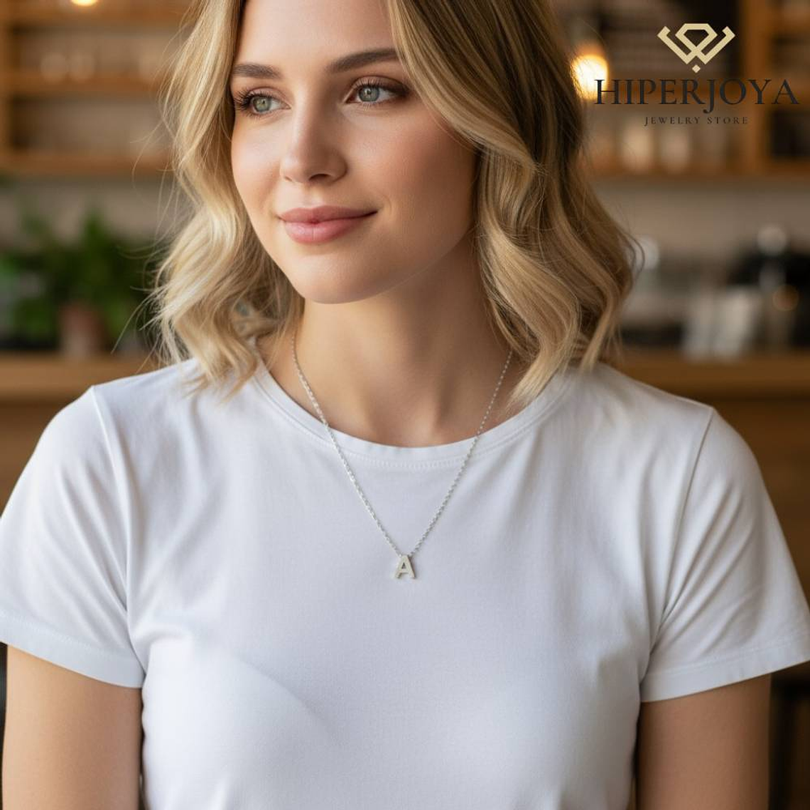 Gargantilla personalizada inicial plata 2