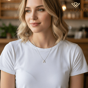 Gargantilla personalizada inicial plata