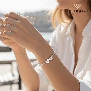 Pulsera personalizada iniciales plata