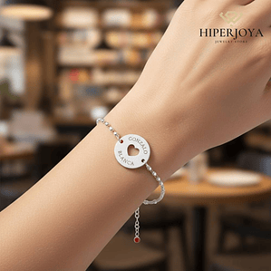 Pulsera personalizada nombres plata