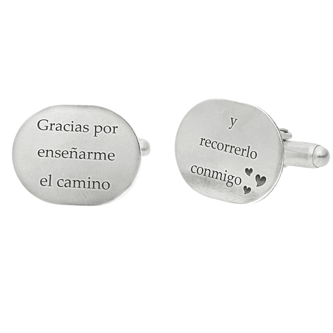 Gemelos personalizados leyenda plata