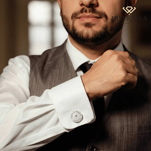 Gemelos personalizados nombres y fecha plata