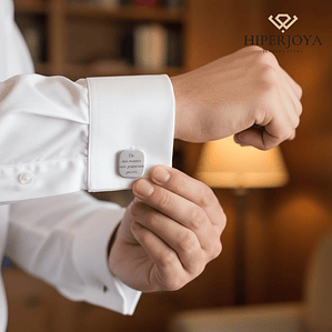 Gemelos personalizados leyenda plata