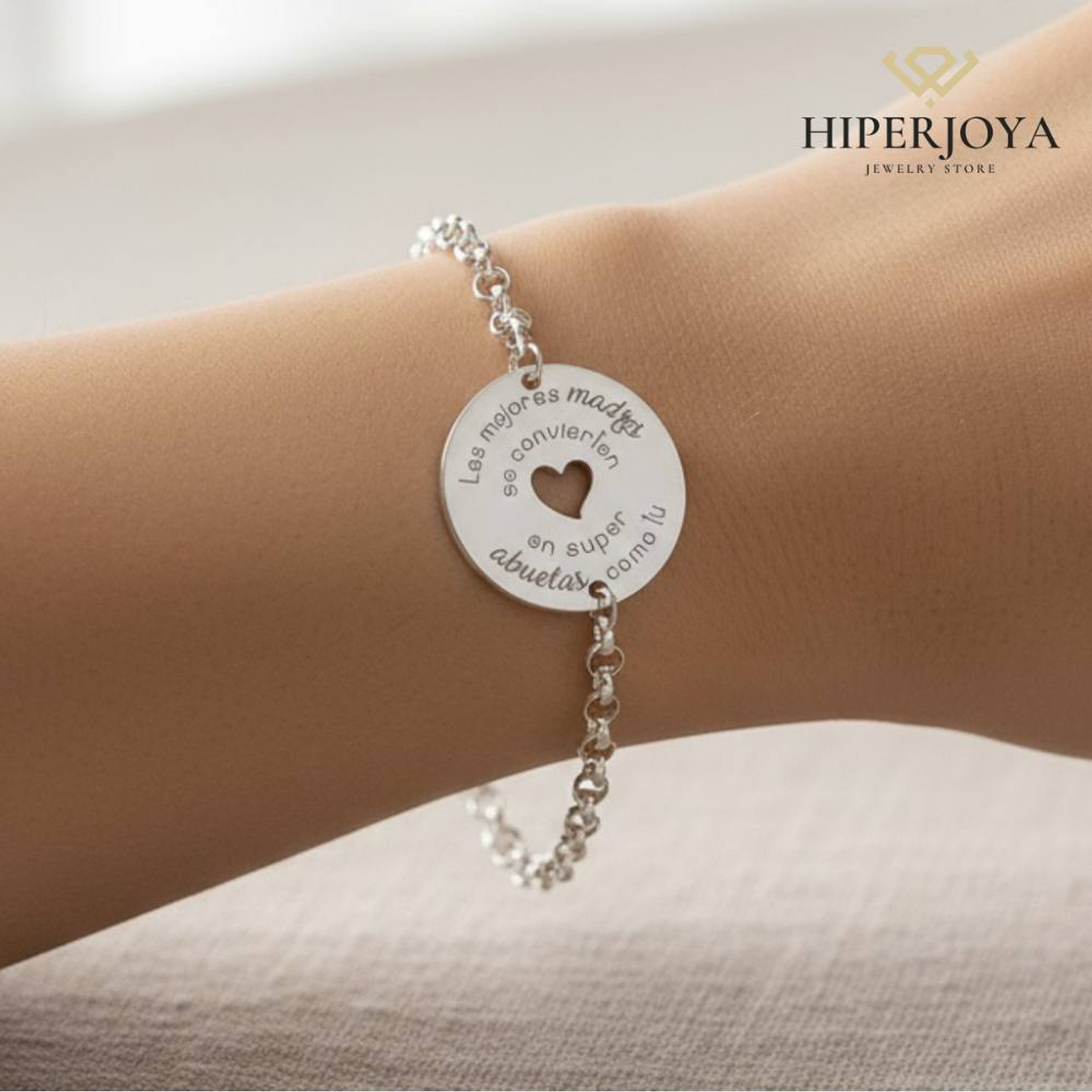 Pulsera personalizada abuela leyenda plata 2