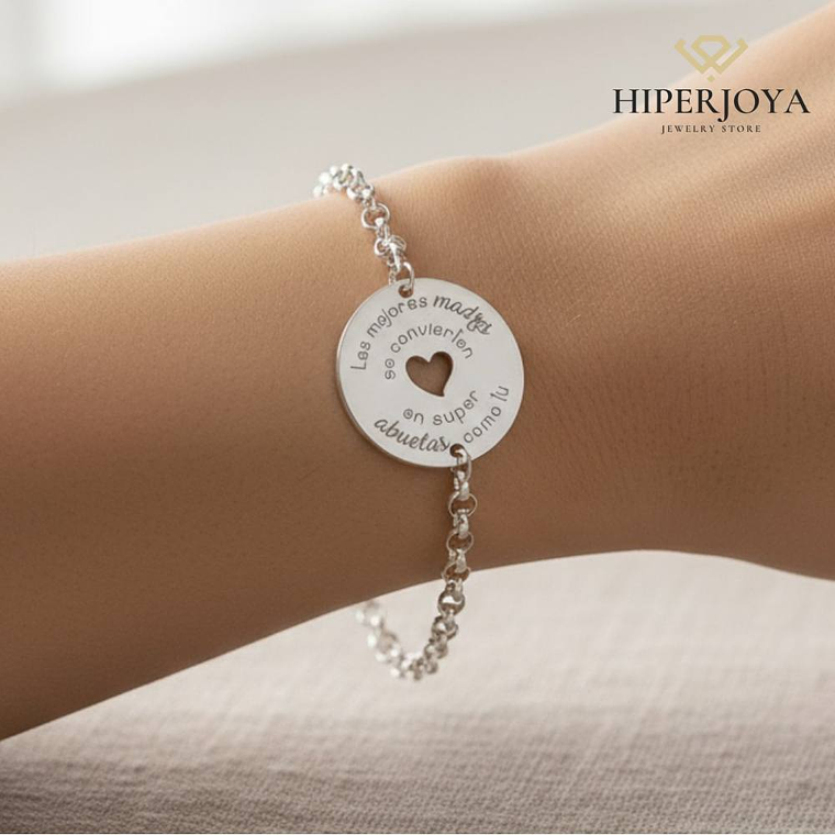 Pulsera personalizada abuela leyenda plata 2
