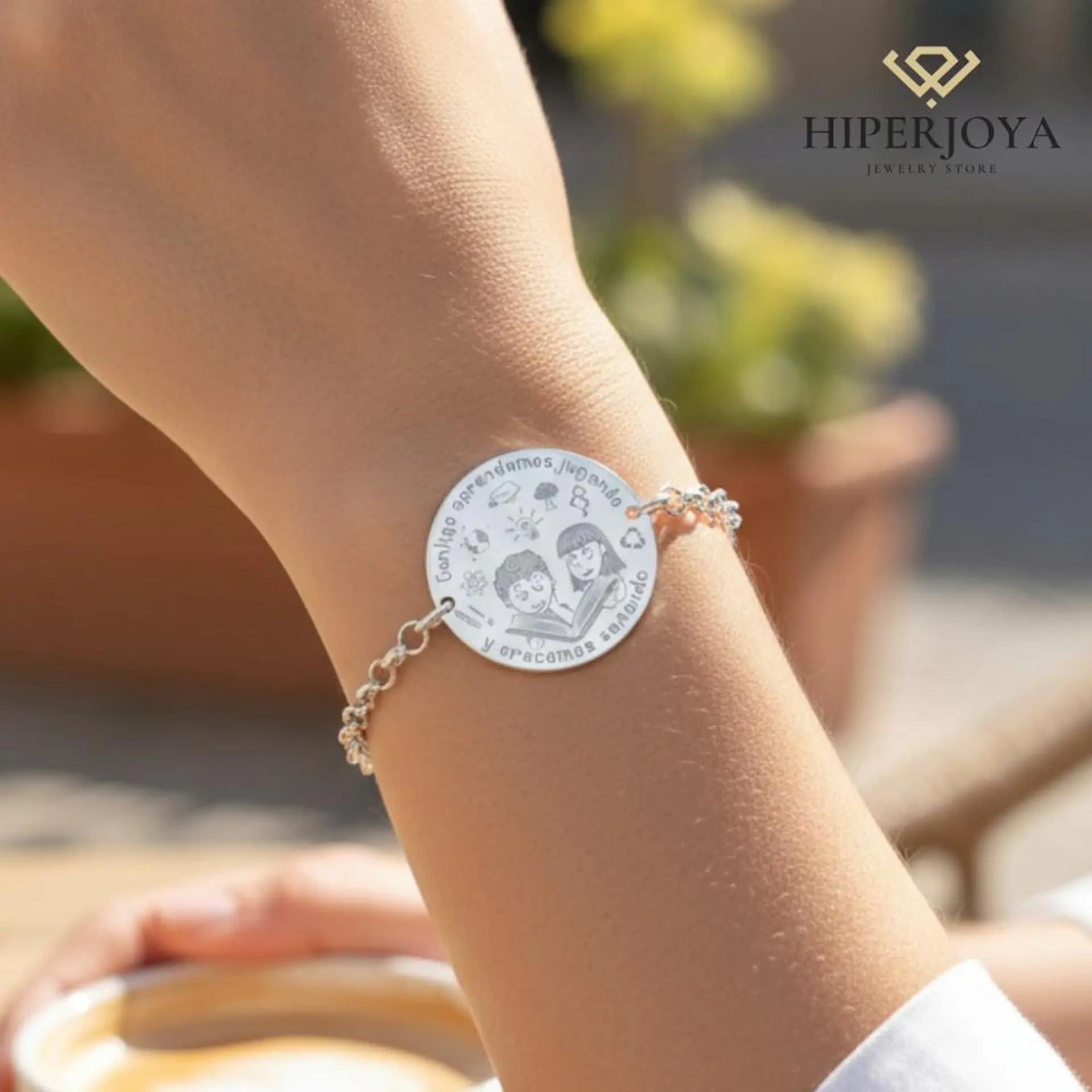 Pulsera personalizada alumnos plata  2