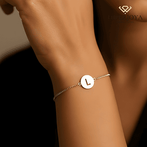 Pulsera personalizada inicial de tu nombre plata