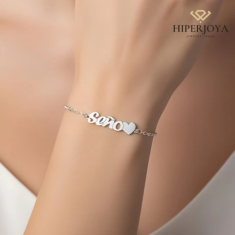 Pulsera personalizada seño plata