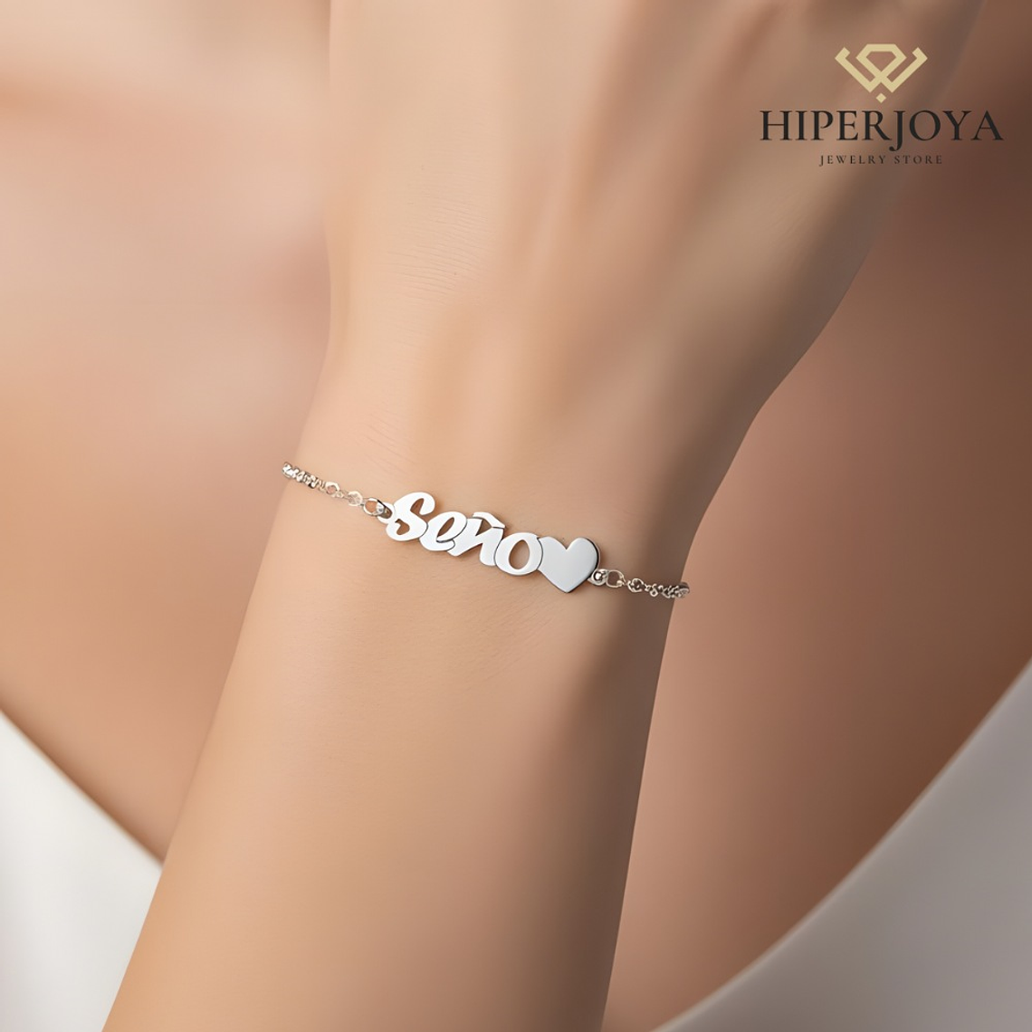 Pulsera personalizada seño plata 2