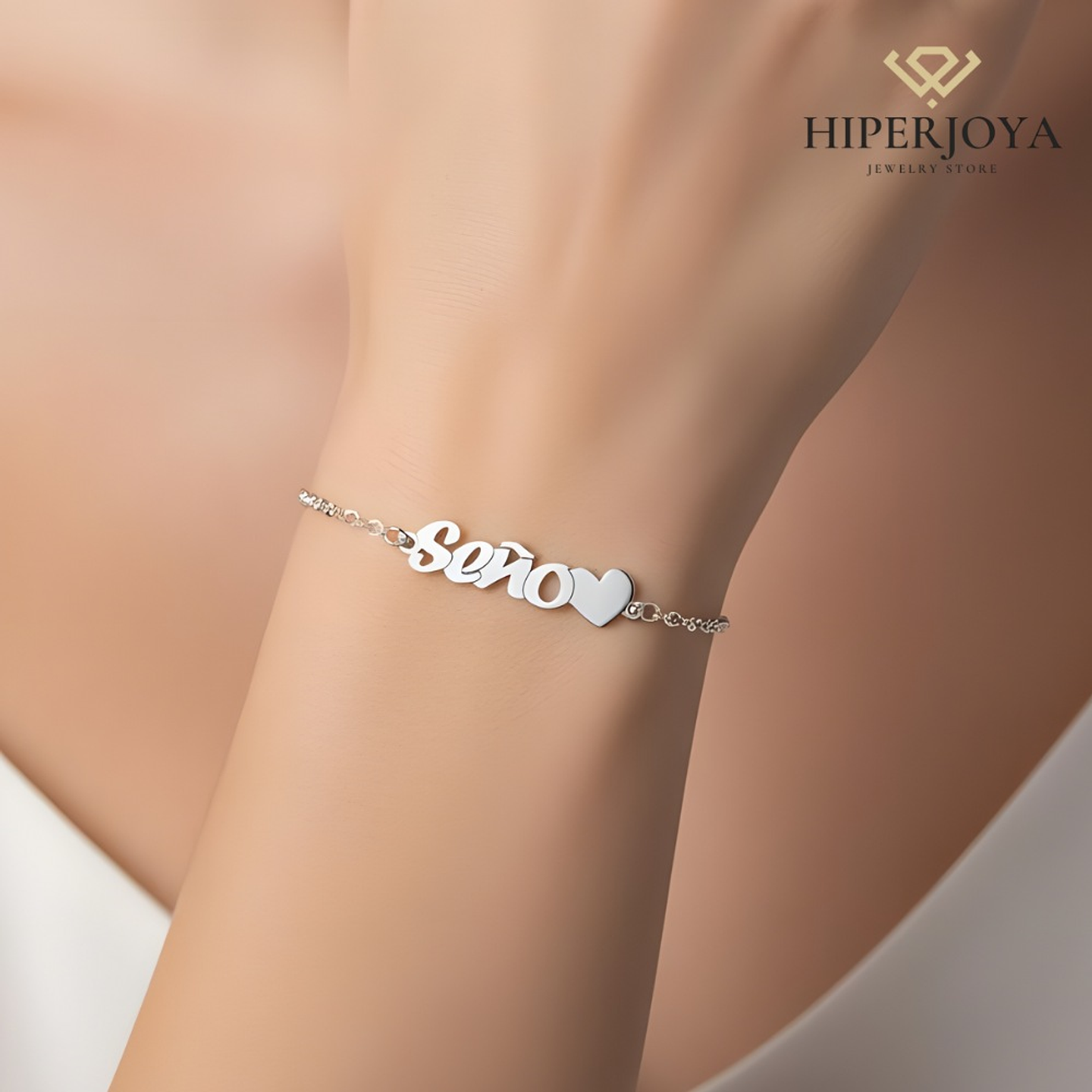 Pulsera personalizada seño plata 5