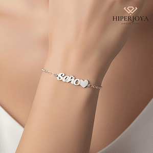 Pulsera personalizada seño plata