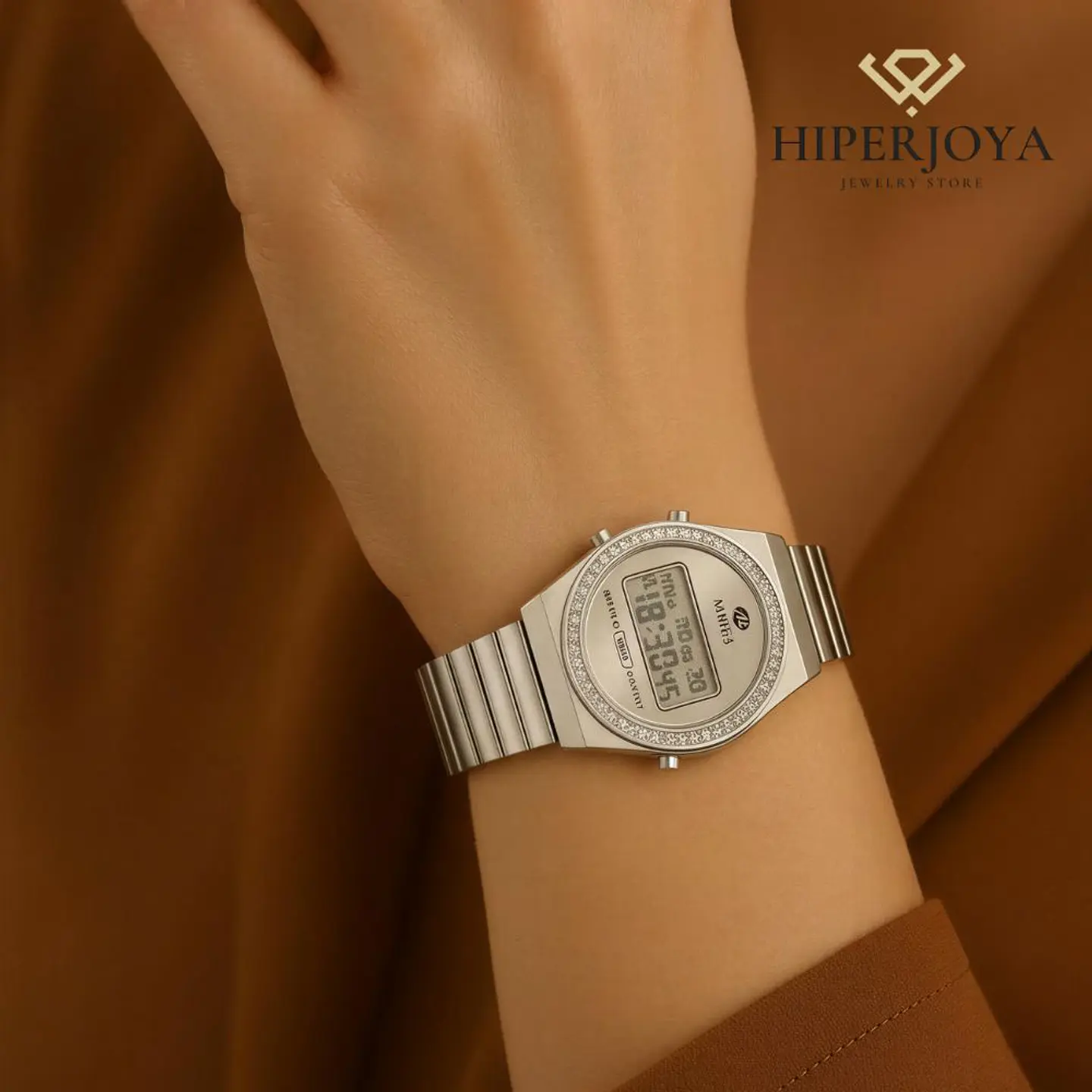 Reloj digital con circonitas  2