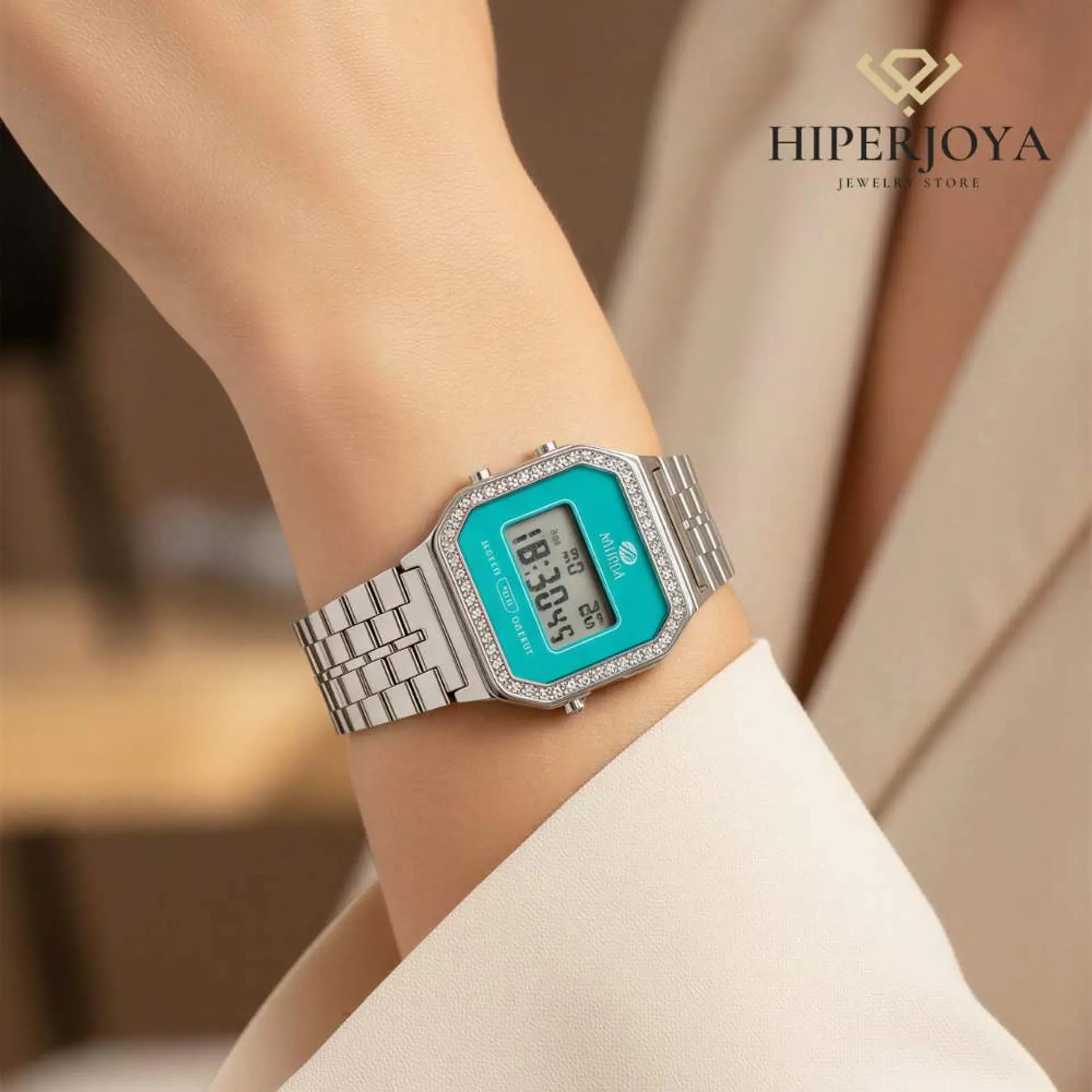 Reloj de mujer con esfera verde  2