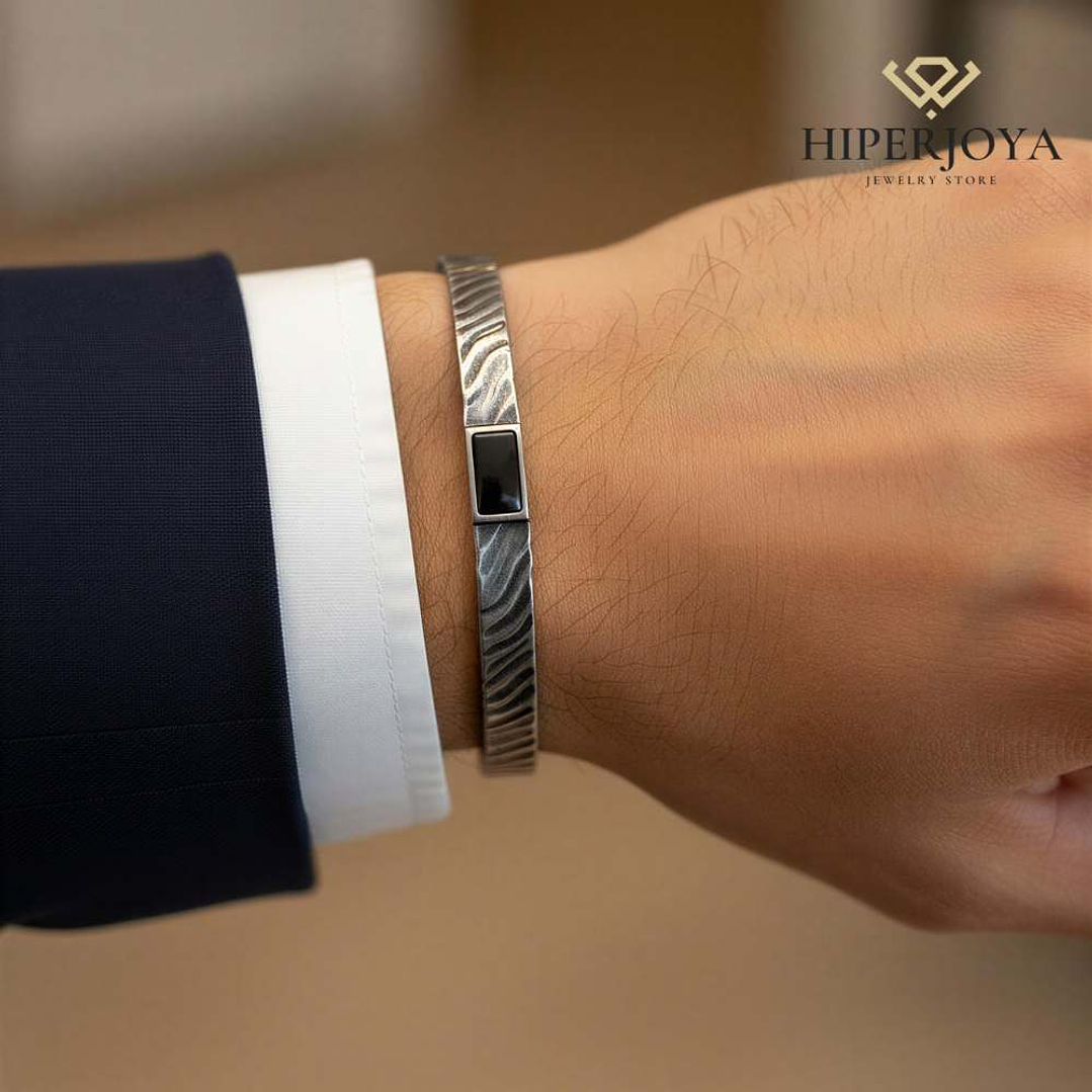 Brazalete para hombre de acero 2