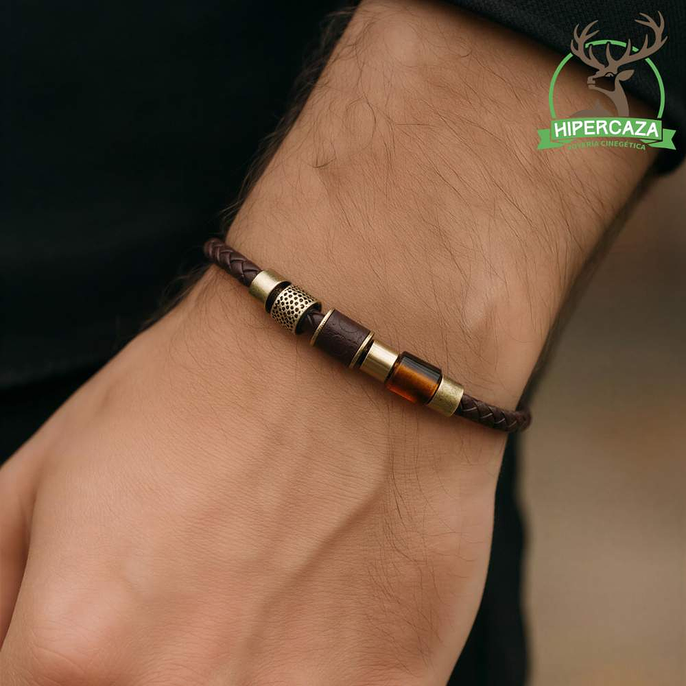 Pulsera de caballero cuero trenzado 1