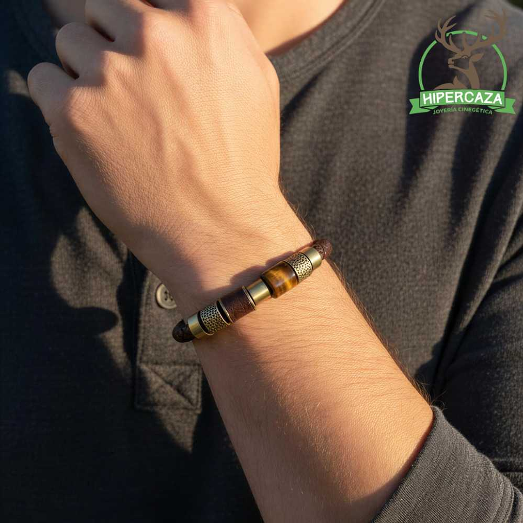 Pulsera de caballero cuero trenzado 3