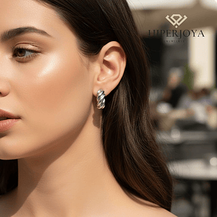 Pendientes de plata de ley 