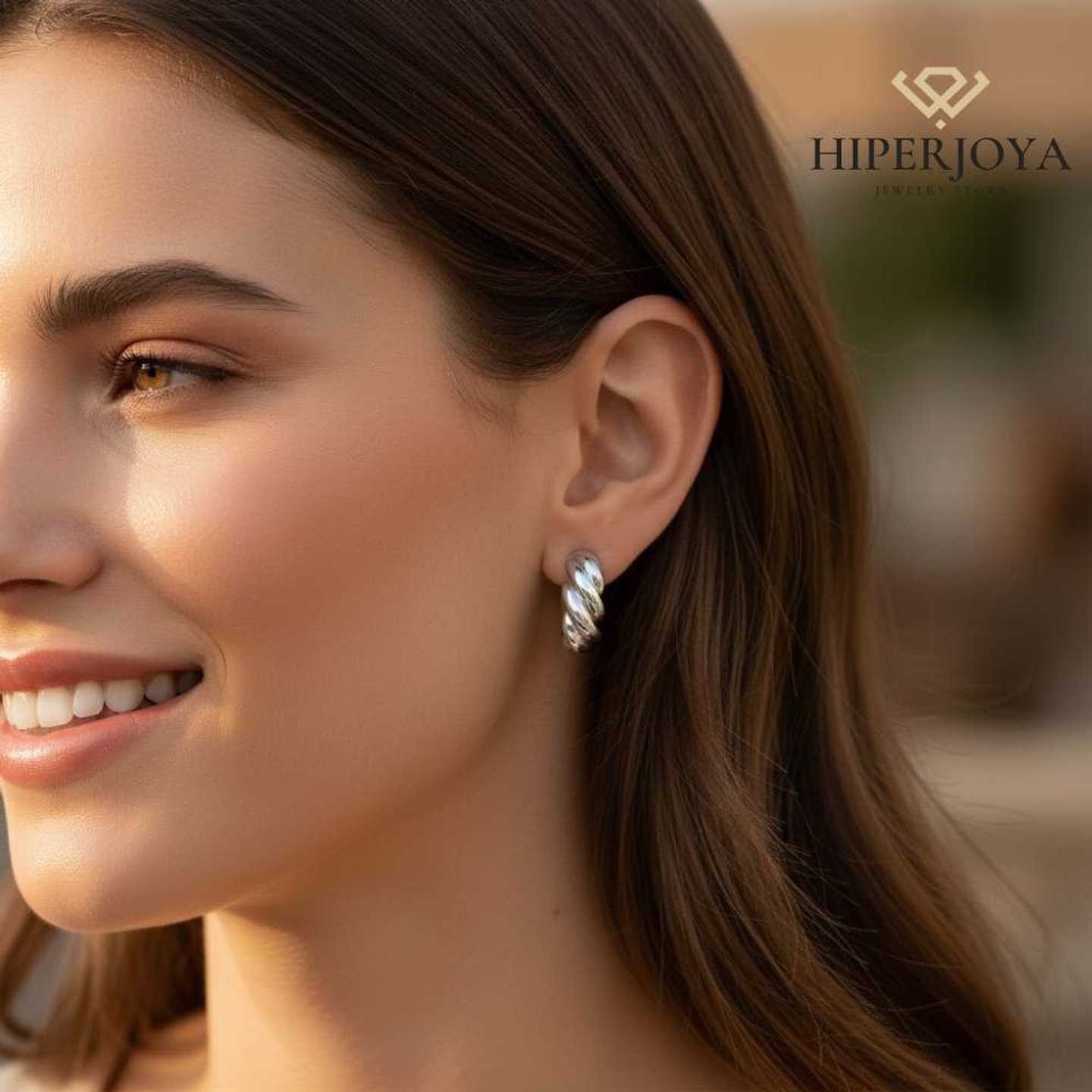 Pendientes de plata de ley  3