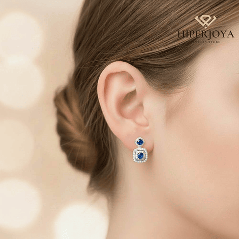 Pendientes de plata modernos 