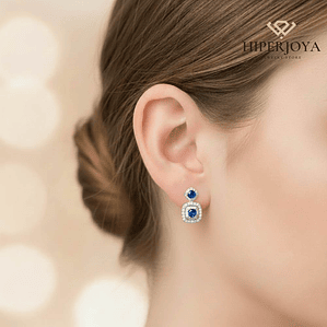 Pendientes de plata modernos 