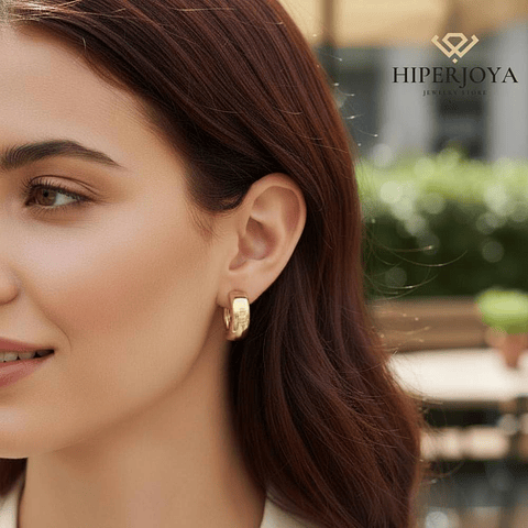 Pendiente bañado en Oro 18k 