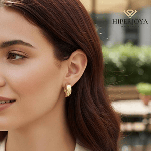 Pendiente bañado en Oro 18k 