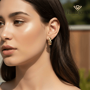 Pendientes bañados en Oro 18k 