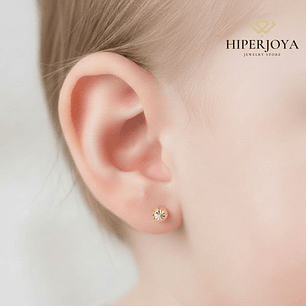 Pendientes media bola tallada 