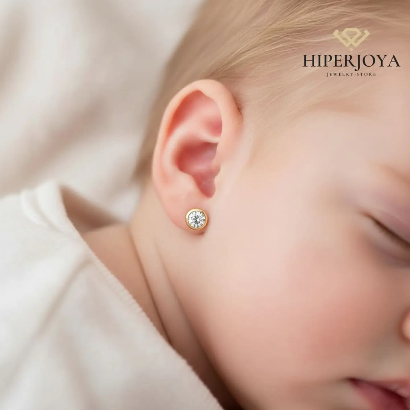 Pendientes redondos y circonita  1