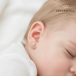 Pendientes de margarita con circonita 