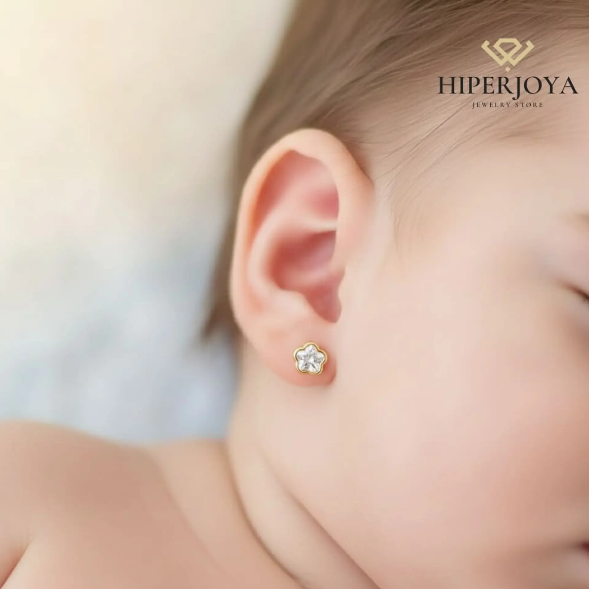 Pendientes Oro 18k amarillo flor  2