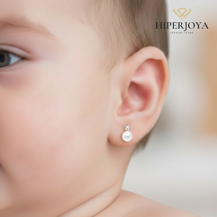 Pendientes oro amarillo perlas 2