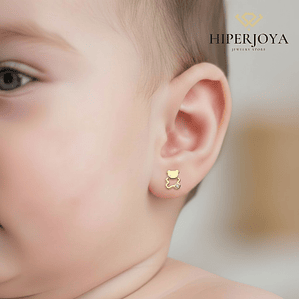 Pendientes oro amarillo y nacar