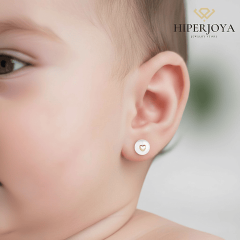 Pendientes de perla con interior de corazón