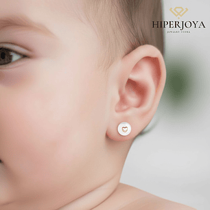 Pendientes de perla con interior de corazón