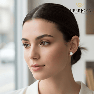 Pendiente de Oro blanco y diamante 