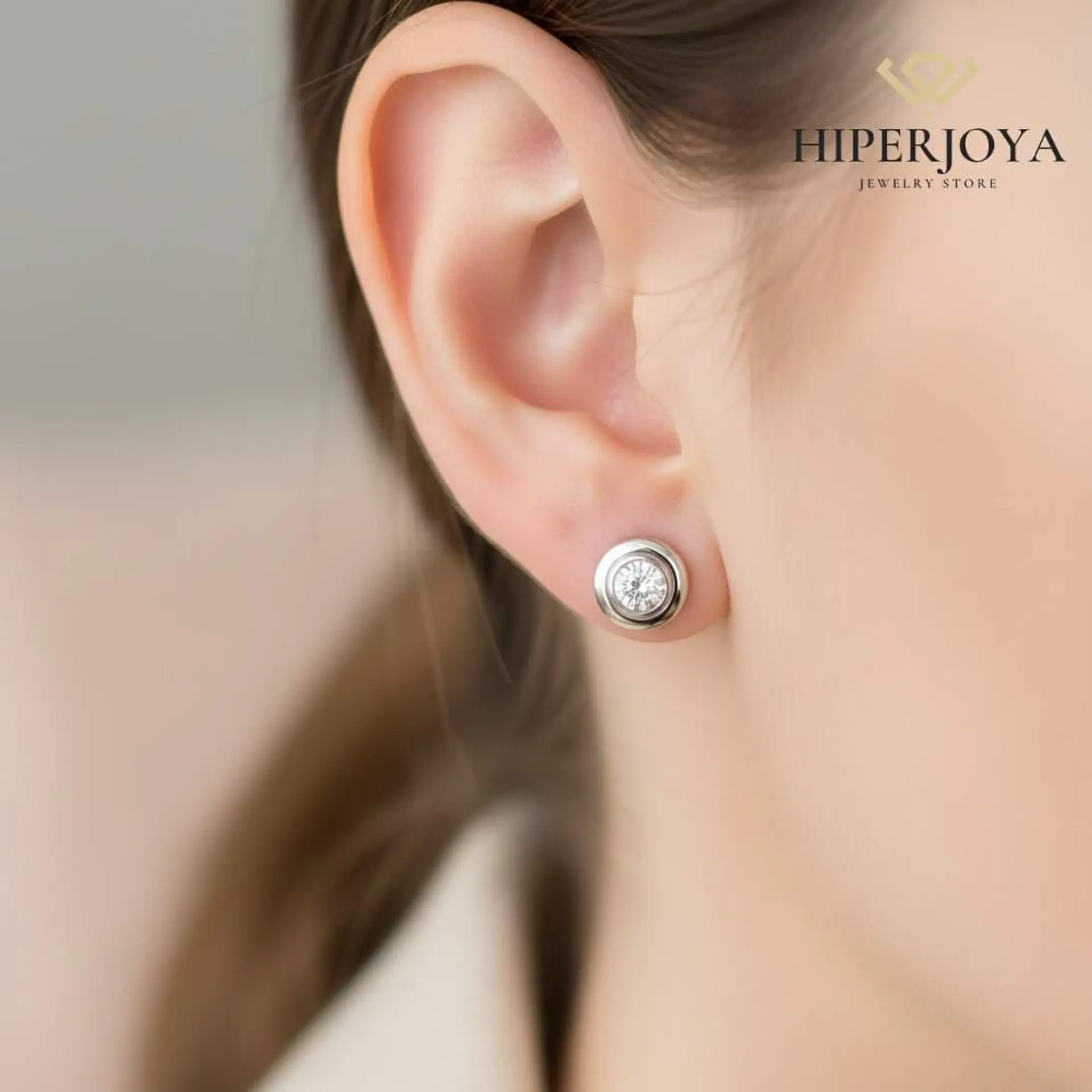 Pendientes de Oro blanco 2