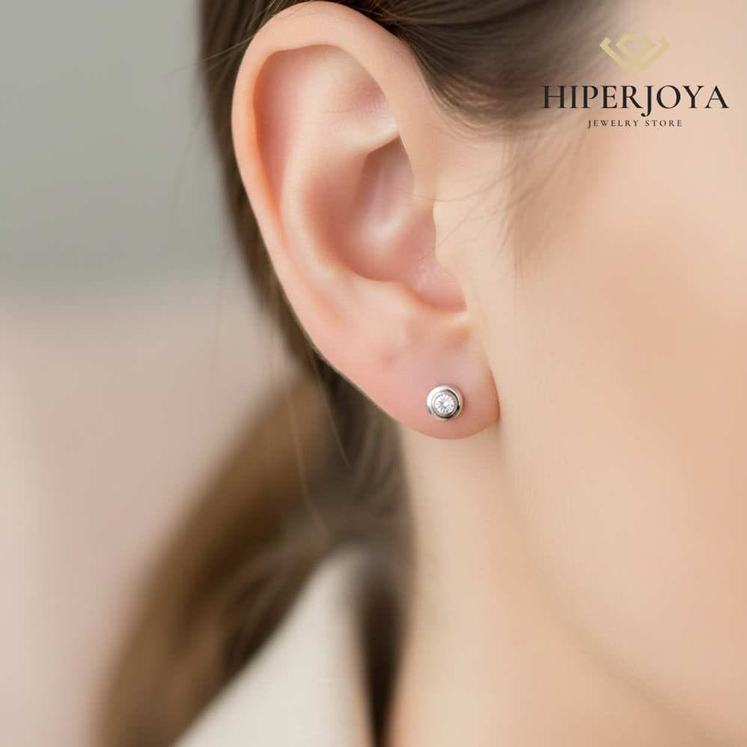 Pendientes de Oro blanco 3