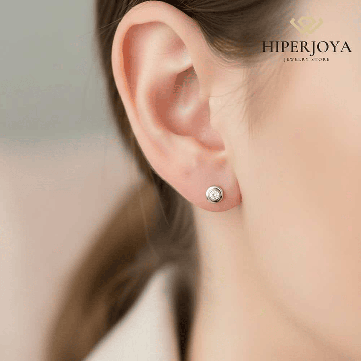 Pendientes de Oro blanco 3